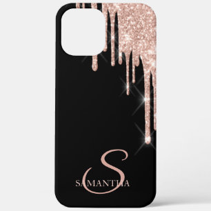Case-Mate iPhone Case Gouttes de paillettes dorées roses élégantes