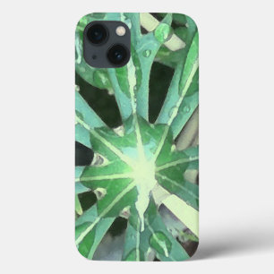 Etui iPhone 13 Gouttes de pluie sur les feuilles