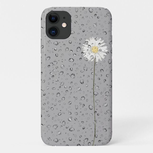 Coques Case-Mate iPhone gouttes de pluie sur marguerite blanche (Dos)