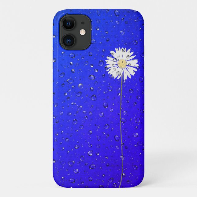 Coques Case-Mate iPhone gouttes de pluie sur marguerite blanche (Dos)