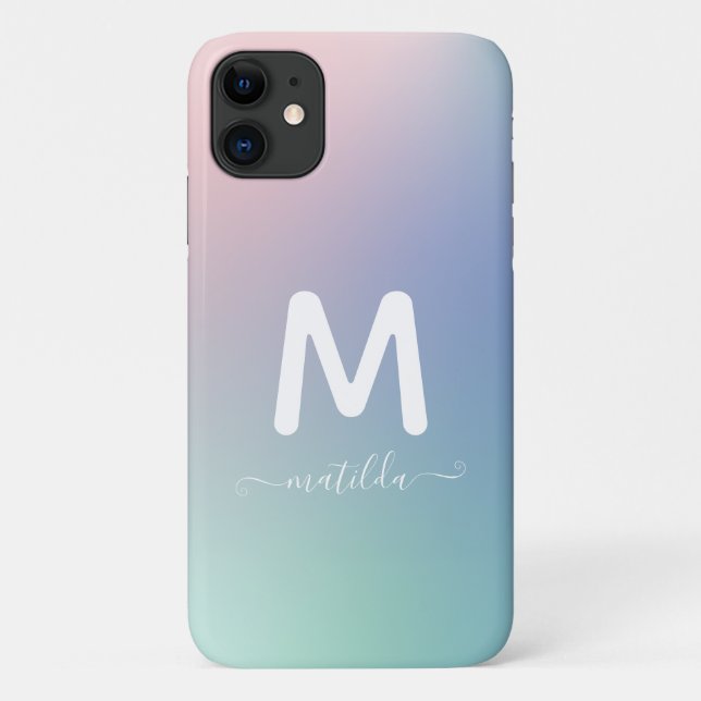 Coques Case-Mate iPhone gradient arc-en-ciel moderne Abstrait (Dos)