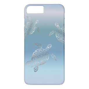 Case-Mate iPhone Case Gradient de bleu d'argent de tortues de mer