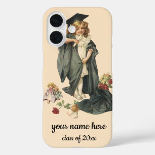Coque Pour iPhone 16 Graduation vintage, Félicitations Diplômée