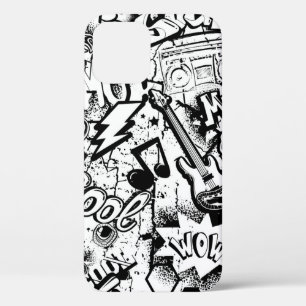 Case-Mate iPhone Case Graffiti Abstrait en noir et blanc