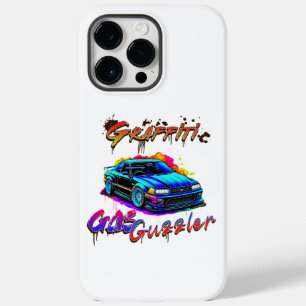 COQUE POUR POUR iPhone 14 PRO MAX GRAFFITI GAS GUZZLER - VOITURE À DRIFT