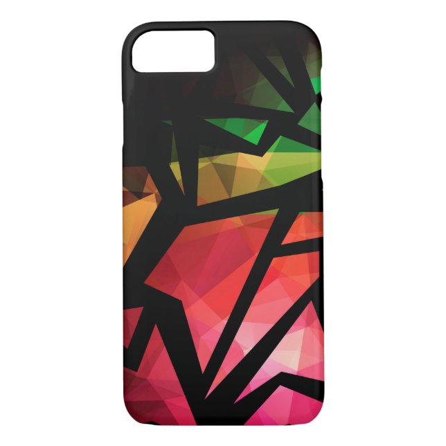 Coques Case-Mate iPhone graffiti polygonal moderne Abstrait géométrique fo (Dos)