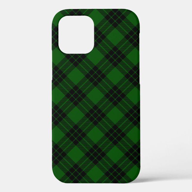 Coques Case-Mate iPhone Graham tartan vert noir plaid (Verso)