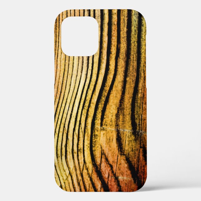 Coques Case-Mate iPhone Grain de bois de Grunge orange (Verso)