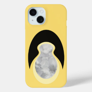 Coque Pour iPhone 15 Graine de nuage jaune abstrait minimaliste