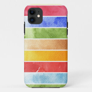 Coque iPhone 11 grand arrière - plan d'aquarelle - peintures 5