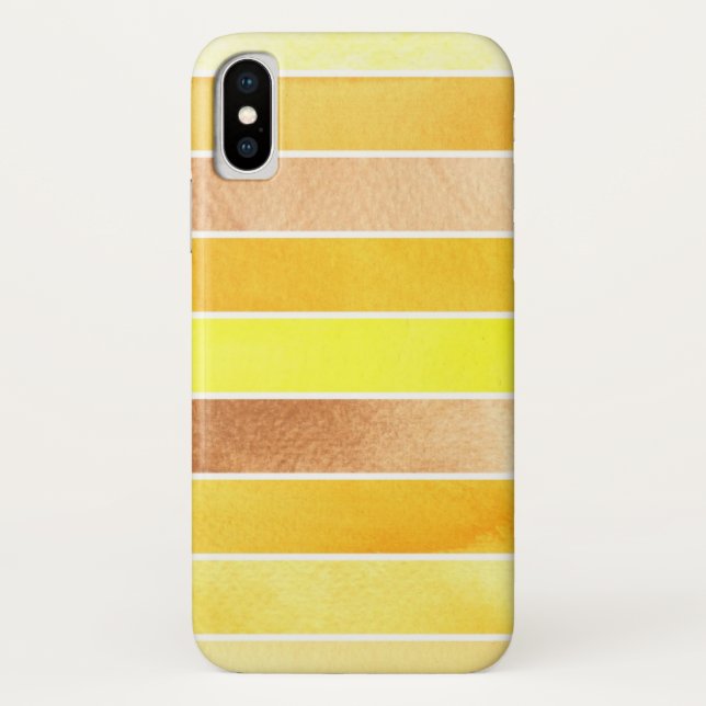 Coques Case-Mate iPhone grand arrière - plan jaune d'aquarelle - aquarelle (Dos)