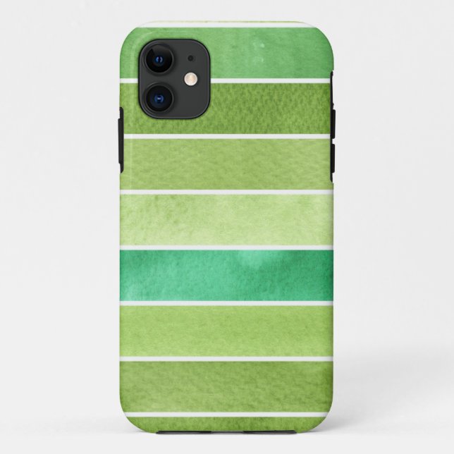 Coques Case-Mate iPhone grand arrière - plan vert d'aquarelle - aquarelle (Dos)