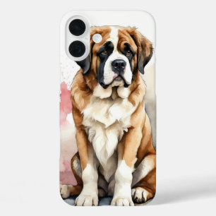 COQUES iPhone 16 PLUS GRAND CHIEN DE COULEUR D'EAU SAINT BERNARD
