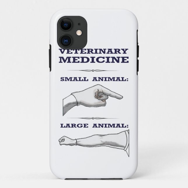 Coques Case-Mate iPhone Grand contre petit humoristique vétérinaire animal (Dos)