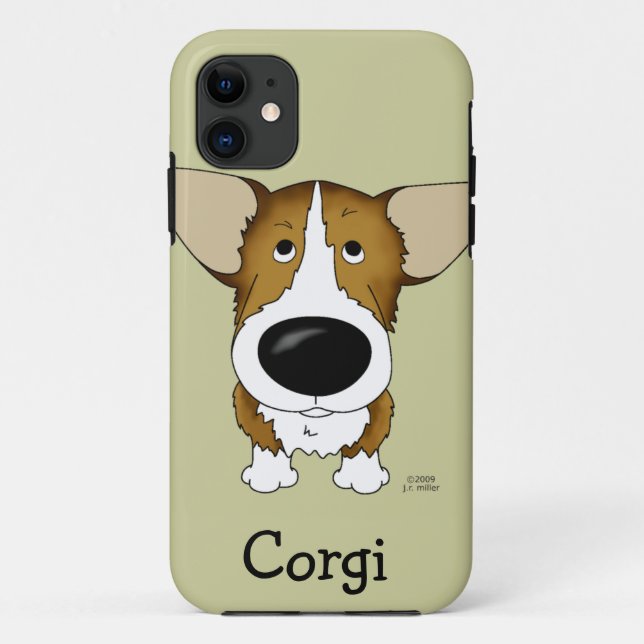 Coques Case-Mate iPhone Grand corgi drôle de nez (Dos)
