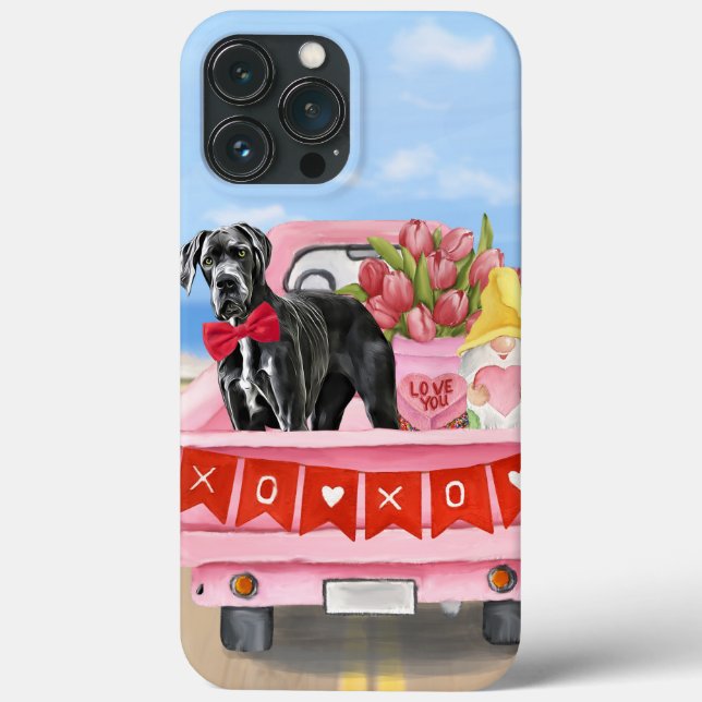 Coques Case-Mate iPhone Grand Danois Jour de la Saint-Valentin Camion (Verso)