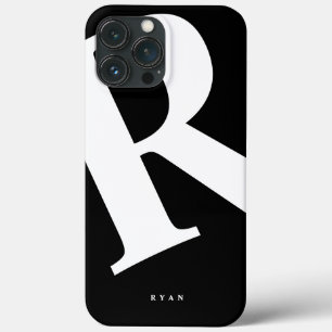 Case-Mate iPhone Case Grand Initial   Typographie Moderne   Noir