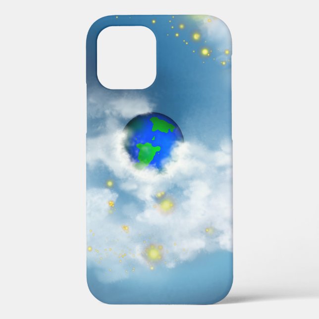 Coques Case-Mate iPhone Grand monde bleu (Verso)