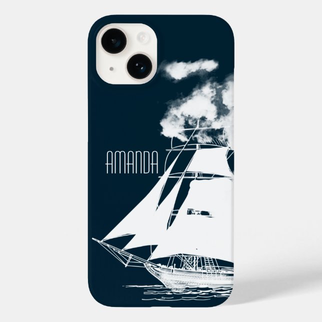 Coques Case-Mate iPhone Grand navire et nuages Nautique (Verso)