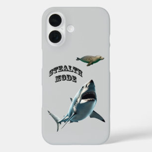 Coque Pour iPhone 16 Grand requin blanc traquant un phoque sous l'eau U