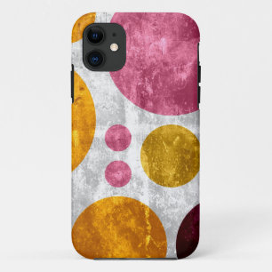 Coque Case-Mate Pour iPhone Grand rétro brun jaune rose grunge du pois  