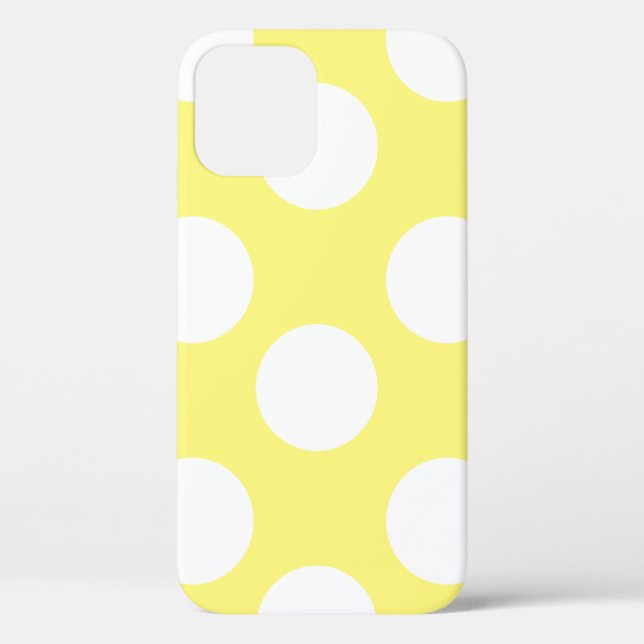 Coques Case-Mate iPhone Grande caisse jaune et blanche de téléphone de (Verso)