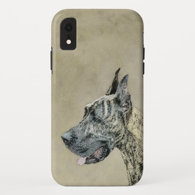Coques Case-Mate iPhone Grande Danse (Brindle) Peinture - Art Chien origin (Dos)