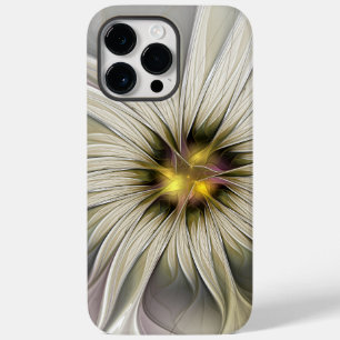 Coque Pour Pour iPhone 14 Pro Max Grande Fleur d'ivoire, Abstrait Art Fractal Modern