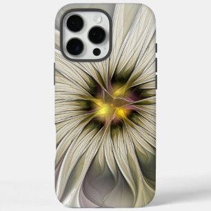 Coques iPhone 16 Pro Max Grande Fleur d'ivoire, Abstrait Art Fractal Modern