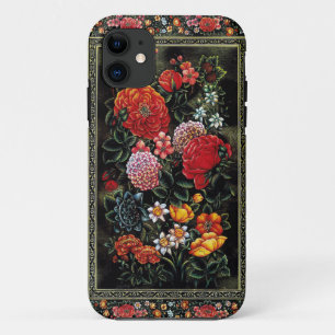 Coque iPhone 11 Grande miniature florale de coloré de l'art persan