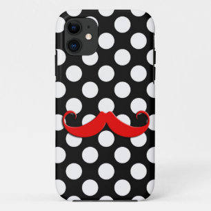 Coque iPhone 11 Grande moustache rouge