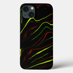 Case-Mate iPhone Case Grandes traits rouges et verts, arrière - plan noi