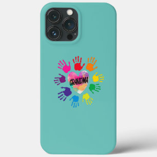Case-Mate iPhone CASE GRANDMA ET GRANDKIDS COEUR MAINS COLORÉS 