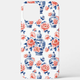 Case-Mate iPhone Case Grandmillenial Chinoiserie Ginger Jar Pink Peonies