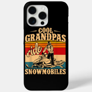 Coque iPhone 15 Pro Max Grandpas cool randonnée Motoneige Motoneige Motone