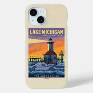Coque Pour iPhone 15 Grands Lacs   Lac Michigan