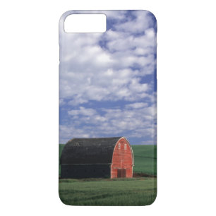 Coque iPhone 8 Plus/7 Plus Grange rouge dans un champ de blé et d'orge à Whit