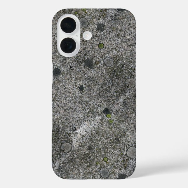 Coques Case-Mate iPhone Granit Rock Gris avec mousse verte (Verso)