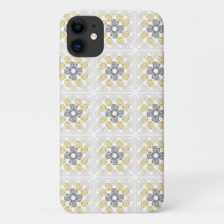 Case-Mate iPhone Case Granny dessin carré design gris jaune