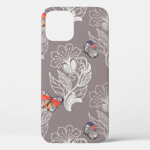 Case-Mate iPhone Case Graphique à fleurs et papillon, aquarelle, motif