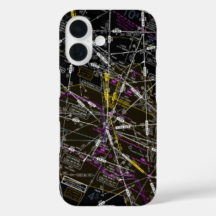Coque Pour iPhone 16 Graphique aéronautique