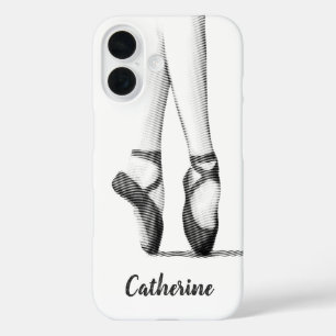 Coque Pour iPhone 16 Graphique Chaussures de ballet — Votre propre nom