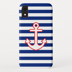 Case-Mate iPhone Case Graphique d'Ancre de style nautique sur bandes