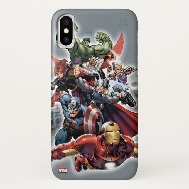 Coques Case-Mate iPhone Graphique d'attaque des Avengers (Dos)