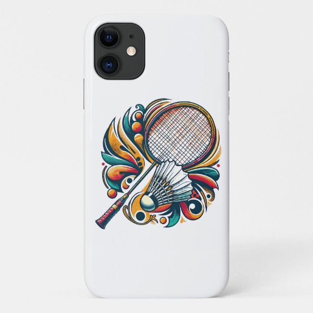 Coques Case-Mate iPhone Graphique de badminton (Dos)
