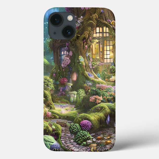 Coques Case-Mate iPhone Graphique de la forêt de Fairyland (Verso)