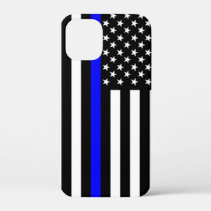 Case-Mate iPhone Case Graphique de la ligne bleue mince sur un drapeau a