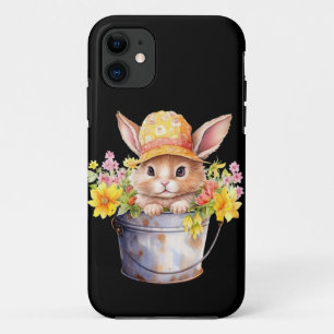 Case-Mate iPhone Case Graphique de lapin pour filles Floral Printemps He