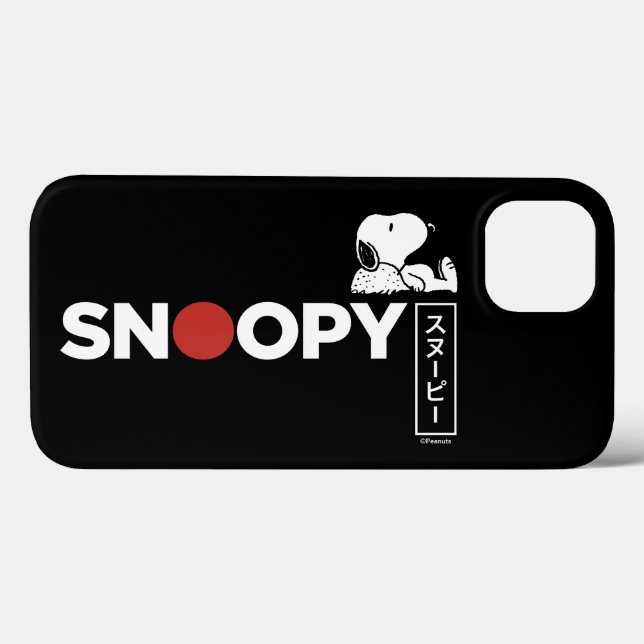 Coques Case-Mate iPhone Graphique de typographie japonaise Snoopy (Verso (horizontal))