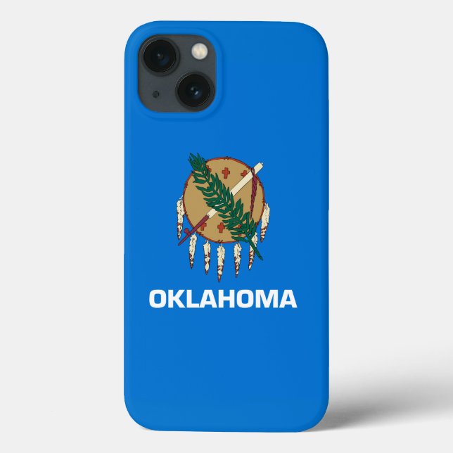 Coques Case-Mate iPhone Graphique Drapeau de l'état de l'Oklahoma dynamiqu (Verso)